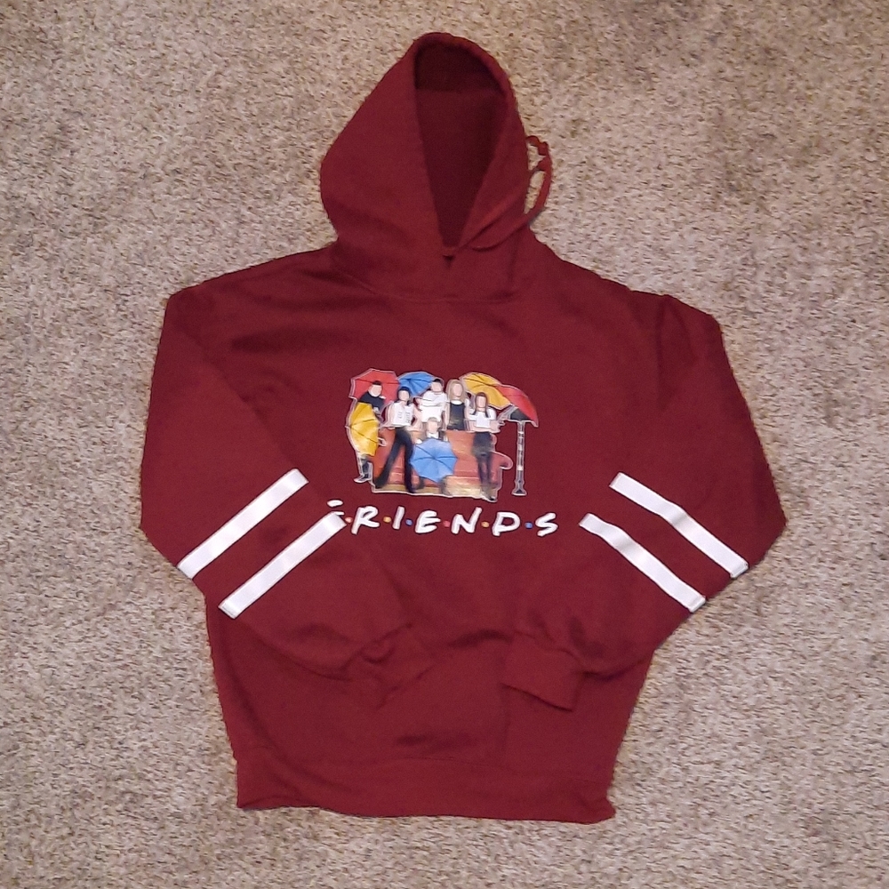 Burgundy friends hoodie